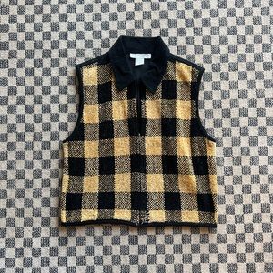 Vintage checkerboard vest small